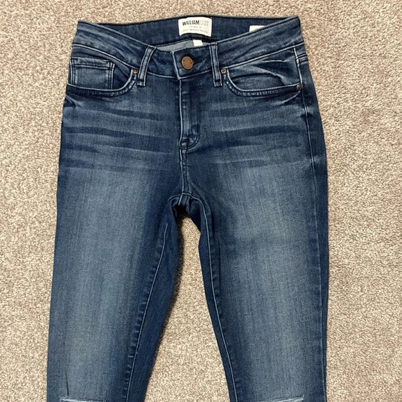 NWOT William Rast Raw Hem Ankle Skinny Jeans 25 - Picture 3 of 16